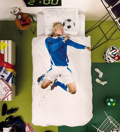 Snurk Bettwäsche - Erwachsen - Blauer Fußballspieler Snurk Bettwäsche - Erwachsen - Blauer Fußballspieler