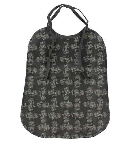 Bavoir Smallstuff - Long - Gris Charbon av. Tracteurs Bavoir Smallstuff - Long - Gris Charbon av. Tracteurs