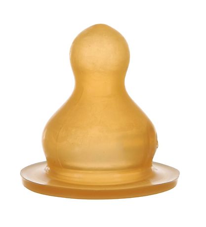 Hevea Baby Bottle Nipples - 2-Pack - Natural Rubber - Slow Flow