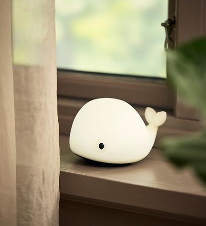 Filibabba Lampe - The Friendly Whale Christian - 14,5 cm - Hvid