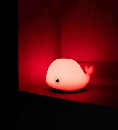 Filibabba Lampe - The Friendly Whale Christian - 14,5 cm - Hvid