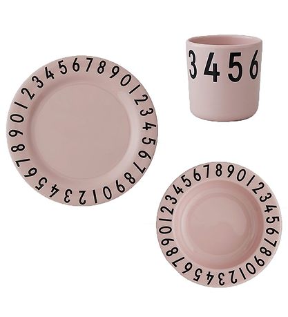 Design Letters Spisesæt - Melamin - Pink m. Tal