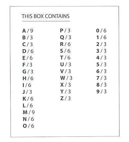 Design Letters Box - Letters & Numbers - XL - White Design Letters Box - Letters & Numbers - XL - White