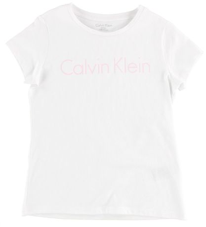 Calvin Klein Nattøj - Hvid/Gråmeleret m. Logo