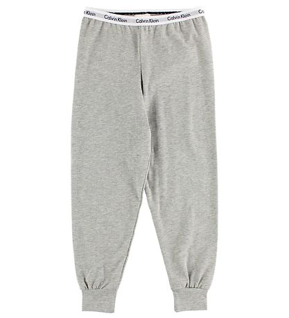 Calvin Klein Nattøj - Hvid/Gråmeleret m. Logo