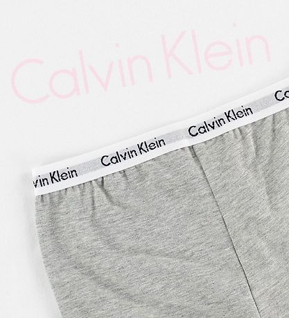 Calvin Klein Nattøj - Hvid/Gråmeleret m. Logo