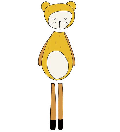 Fabelab Wallstickers - Dreamy Friend Bear - Gul m. Bjørn