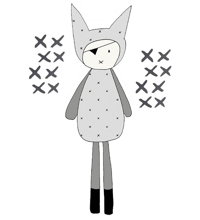 Fabelab Wallsticker - Dreamy Friend Pirate - Grå m. Pirat