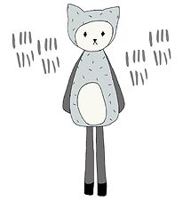 Fabelab Wallstickers - Dreamy Friend Cat - Grey w. Cat Fabelab Wallstickers - Dreamy Friend Cat - Grey w. Cat