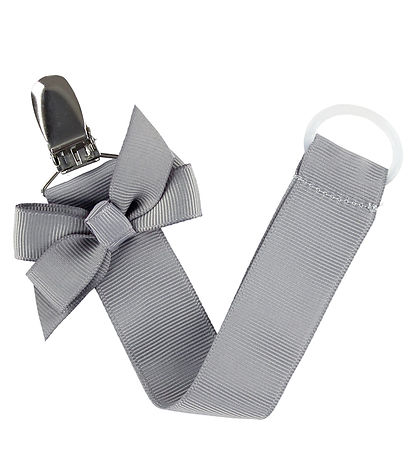 By Stær Pacifier Clip - Gray w. Bow By Stær Pacifier Clip - Gray w. Bow