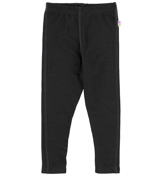 Joha Sort Legging Merinould/silke - Str. 120cm (116/122cm)