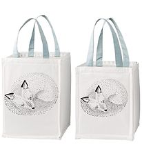 Bloomingville Opbevaringsposer - 2 stk - 30/40 cm - Hvid/Lyseblå Bloomingville Opbevaringsposer - 2 stk - 30/40 cm - Hvid/Lyseblå