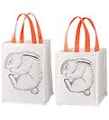 Bloomingville Opbevaringsposer - 2 stk - 30/40 cm - Hvid/Koral m