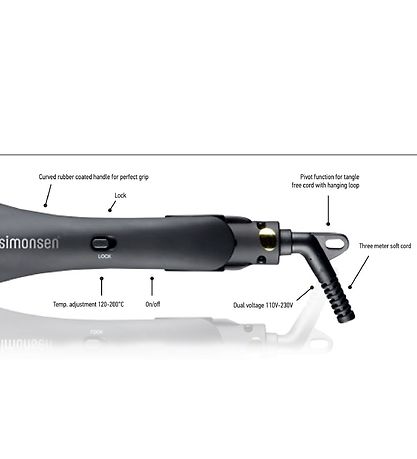 HH Simonsen Rod VS5 Deep Waver Krøllejern - Sort