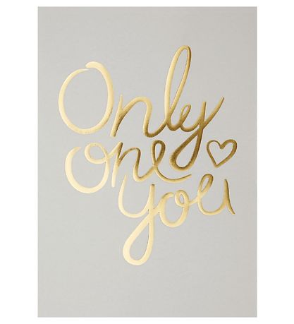 I Love My Type Plakat - A4 - Only One You - Lysegrå m. Tekst I Love My Type Plakat - A4 - Only One You - Lysegrå m. Tekst