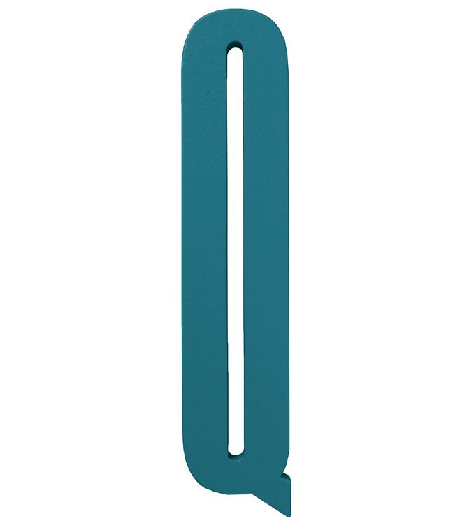 Design Letters Træbogstaver - Q - Turkis